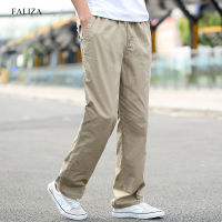 2021FALIZA Mens Cargo Pants Loose Wide Military Style Tactical Cotton Overalls High Quality Streetwear Casual Trousers For Men PA63