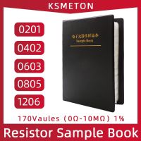 ❖❄✴ Smd Book Resistor Kit 0805 0201 0402 0603 1206 1 SMT Chip Resistor set Assortment Kit 170 Values Sample Book FR-07 0Ω-10MΩ