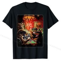 T-Shirt - Friday Night Dog Poker Tournament, Gambling Luck Cool Tops Shirt for Men Wholesale Cotton Tshirts Casual