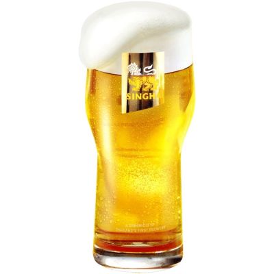 แก้วเบียร์สิงห์ลายทอง ขนาดเล็ก 360 ml./ ขนาดใหญ่ 610 ml.**สั่งได้ไม่เกิน 12ใบต่อบิล**