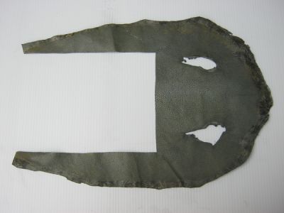 เศษหนังปลากระเบนขัดแท้ (stingray leather) สีจากโรงงานฟอก น้ำหนัก 77 กรัม  SK334