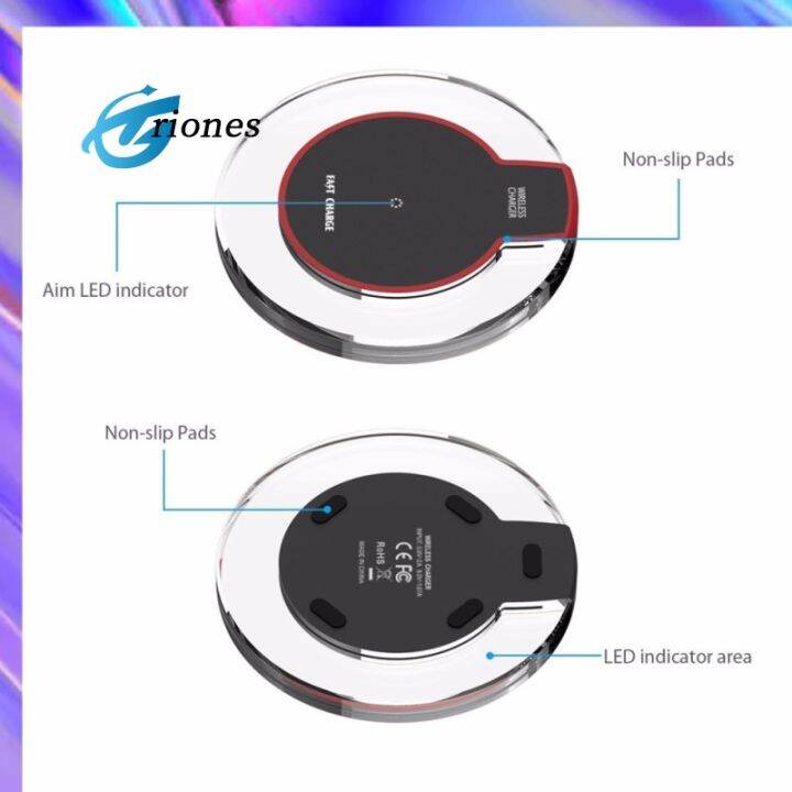 แผ่นคริสตัลที่ชาร์จไร้สายชาร์จไฟเร็วแบบพกพามาตรฐาน-qi-สำหรับ-apple-แอนดรอยด์-htc