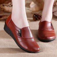 Leather Casual Woman Flats Shoes Female Soft Black Footwear Women Shoes