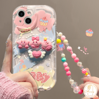 เคสสำหรับ Vivo เคอร์บี้น่ารัก Y17 Y11 Y22 Y12 Y36 Y35 Y16 Y15 Y02 Y33s Y21 Y22s Y20s Y50 Y51 Y15s Y31 Y20i Y15A Y21s ตุ๊กตาการ์ตูนแบบทำมือพร้อมเชือกเส้นเล็ก