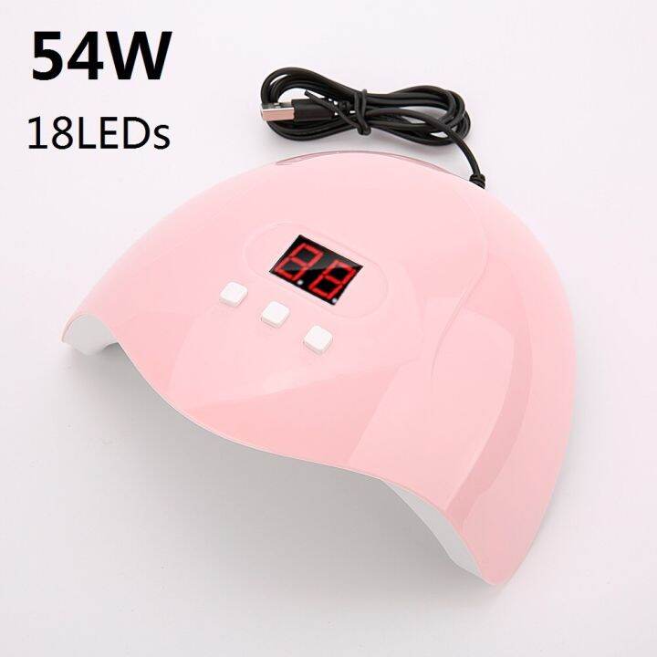 54w-18-led-lights-dryer-uv-light-for-gel-nails-ultraviolet-lamp-lamps-manicure-nail-tools-professional-material-dry-heat-machine-rechargeable-flashlig