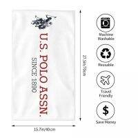 Us Polo Assn (1) ผ้าขนหนู ทรงสี่เหลี่ยม ขนาด 70x40 ซม. สําหรับออกกําลังกาย โยคะ วิ่ง กลางแจ้ง ws