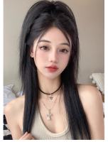 Besteffie ผมม้าพุ่งหน้าสูงสไตล์น้ำตกหน้าผมซุกเติมเต็มความหวาน
