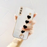 เคส Braclet ความรักสีดำสำหรับ Huawei Y8P Y9 Y9 Prime 2019 Enjoy 9 10S P Smart S S ฝาครอบโซ่พันข้อมือ S S รวมทั้งหมดเลนส์กล้องถ่ายรูปป้องกัน TPU แบบนิ่มเคสกันกระแทกมือถือโทรศัพท์มือถือ