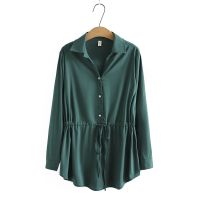 【มีไซส์ใหญ่】Plus Size XL-4XL Womens Muslimah Fashion Blouses Long Sleeved Officewear Tops Female A-line Blusas