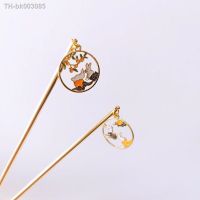 ❉♛ Cute laurel rabbit hairpin ancient costume cheongsam Hanfu simple plate hair alloy Chinese hair accessories