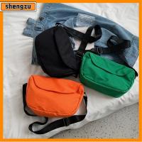 SHENGZU ไนลอนทำจากไนลอน กระเป๋าสะพายไหล่แบบสั้น สีทึบทึบ จุได้มาก กระเป๋า Crossbody แฟชั่นสำหรับผู้หญิง กระเป๋าแมสเซนเจอร์ ผู้หญิงผู้ชาย