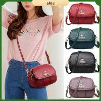 SHILU หนังพียู กระเป๋าแบบสะพายไหล่ สีทึบทึบ เล็กๆน้อยๆ กระเป๋า Crossbody แบบพกพาได้ กระเป๋าแมสเซนเจอร์ ผู้หญิงผู้หญิงผู้หญิง