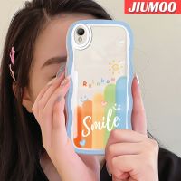 เคส JIUMOO สำหรับ OPPO A37 A37F NEO 9เคสการ์ตูนแฟชั่นสีสันสดใสลายยิ้มเคสโทรศัพท์แบบใสดีไซน์ใหม่ป้องกันเลนส์กล้องซิลิโคนเนื้อนิ่มโปร่งใสกันกระแทก