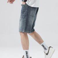 【Ready】? New store opening Seasonal clearance sale price summer mens denim shorts mid-leg pants all-match for outerwear