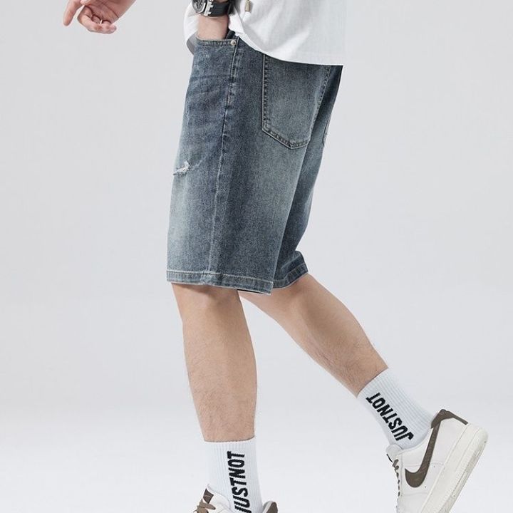 ready-new-store-opening-seasonal-clearance-sale-price-summer-mens-denim-shorts-mid-leg-pants-all-match-for-outerwear
