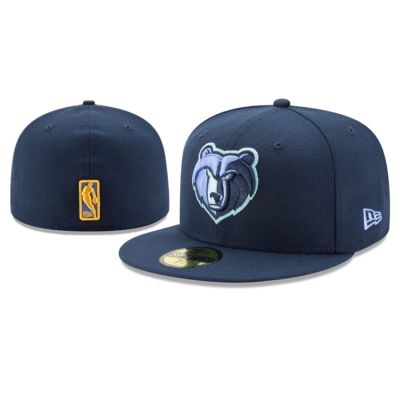Newest NBA Memphis Grizzlies Fitted Hat Men Women 59FIFTY Cap Full Closed Fit Caps Sports Embroidery Hats Topi หมวกnba หมวกบาส