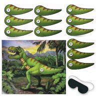 Pin The Tail On The Dinosaur Game Dinosaur Party Supplies Dino Poster Fun Activities Birthday Games for Kids