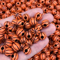 COD SDGREYRTYT 30Pcs/lot 11mm acrylic basketball beads for DIY handmade jewelry making spacer beads