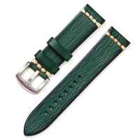 ผักดำขำหนัง Watch Bands 18มิลลิเมตร20มิลลิเมตร22มิลลิเมตร24มิลลิเมตรสแตนเลสหัวเข็มขัดดูอุปกรณ์เสริมย้อนยุคนาฬิกาข้อมือสายรัด