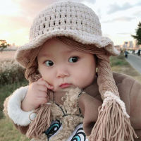 Winter Soft Warm Cute Wig Big id Kids Girls Princess Hat Baby Children Knitted Hat Birthday Christmas Party 48-52cm Hot