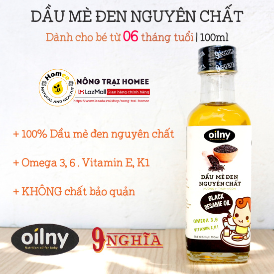 Dầu mè đen cho bé ăn dặm 100ml oilny 9 - ảnh sản phẩm 1