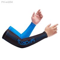 2Pcs Fishing Riding Cooling Arm Sleeves Cover Men Sports Running UV Sun Protection Outdoor Fishing Cycling Sleeves Sunscreen