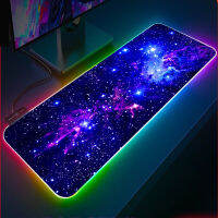 Blue Star RGB Mouse Pad GAMING อุปกรณ์เสริมสำนักงานขนาดใหญ่ mousepad Gamer อะนิเมะโต๊ะ XXL HD LED คีย์บอร์ด Pad เบาะพรม PC ..