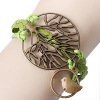 [COD] European and cross-border bracelet big tree bird natural hand decoration braided adjustable wholesale