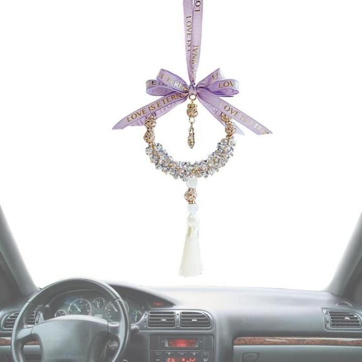 car-mounted-pendant-gourd-shaped-rear-view-mirror-car-decorations-rear-view-mirror-car-decorations-with-bow-tie-car-dashboard-ornaments-for-rear-view-mirror-physical