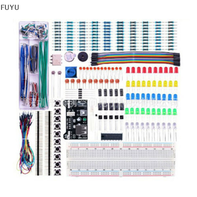 FUYU Electronics Component Basic Starter Kit w/830 Tie-Points Breadboard Power Supply
