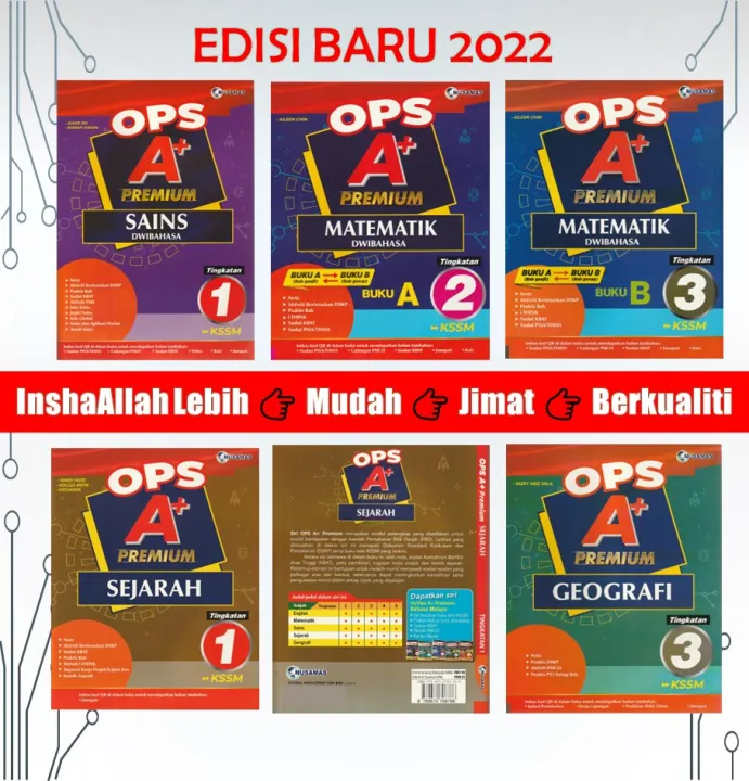 Nusamas 22 Ops A+ Premium Tingkatan 1,2 dan 3 KSSM  Lazada