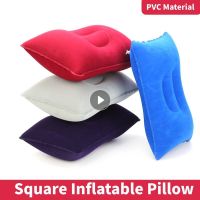 ✴☑☄ Portable Pillows Ultralight Inflatable PVC Air Camping Sleep Cushion Travel Hiking Beach Car Plane Head Rest Camp Gears Home