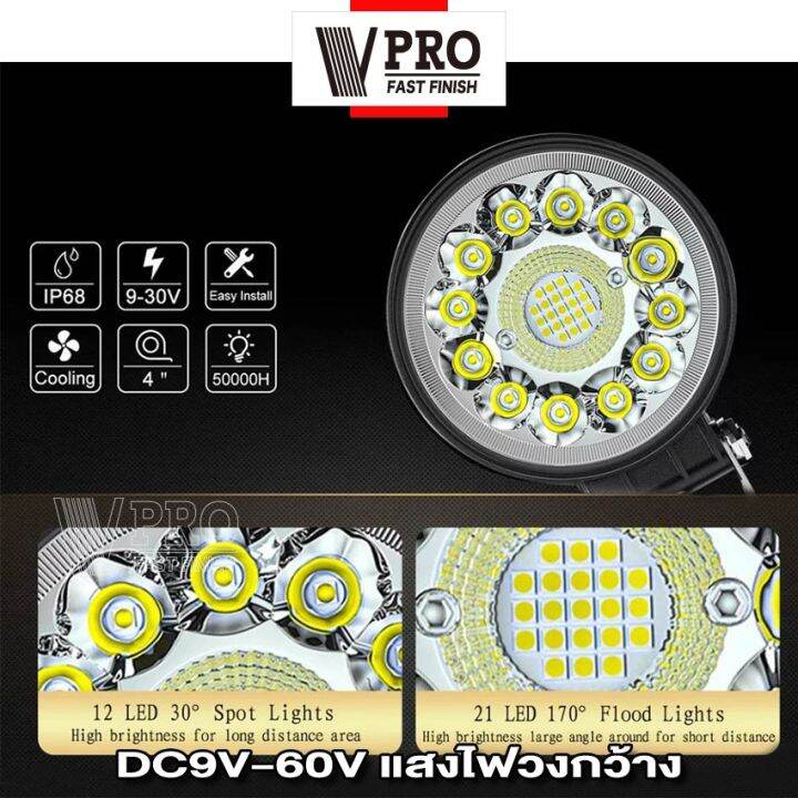 vpro-ve31รุ่น-กรอบอลูมิเนียม-160w-180w-4นิ้ว-dc-9-60volt-ไฟสปอร์ตไลท์-led-1สเต็ป-ไฟตัดหมอก-off-road-light-bar-มอเตอร์ไซต์-atv-ออฟโรด-ไฟส่องสว่าง-ไฟหน้ารถ-ไฟถอย-ไฟรถยนต์-ไฟมอเตอร์ไซค์-ไฟสีขาว-2sa