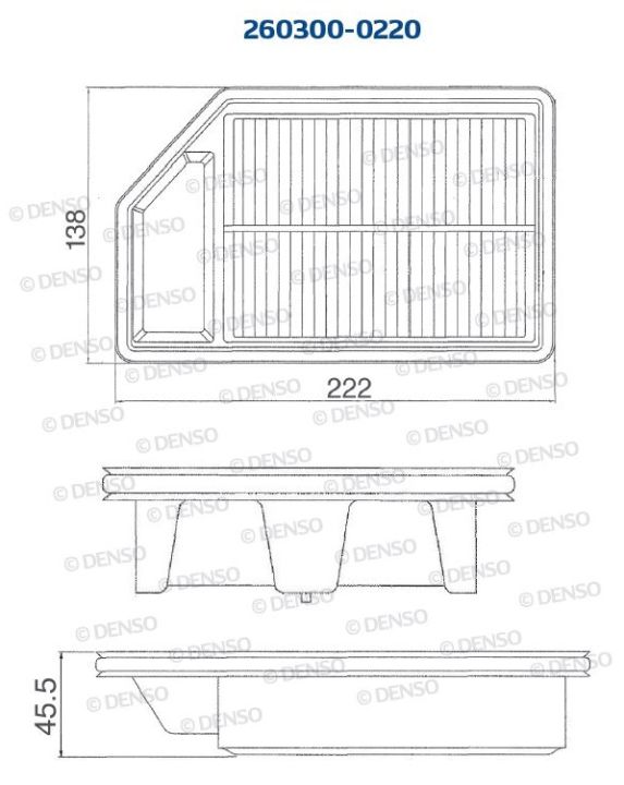 กรองอากาศเด็นโซ่-260300-0220-สำหรับ-honda-city-2003-2008-honda-city-zx-honda-jazz-2003-2008