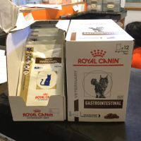 [ลด 50%] ส่งฟรีทุกรายการ!! Pack 12 ซอง Royal canin Feline Gastrointestinal อาหารแมวท้องเสียชนิดซอง