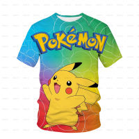 3D โปเกมอน Pikachu เด็กเสื้อยืดพิมพ์ G Irls ตลกเสื้อผ้าเด็กเสื้อเด็กเสื้อยืดเสื้อผู้ชาย