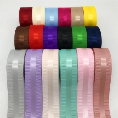 5yards/lot 1 (25mm) Grosgrain Edge Satin Ribbon Hair Bow Party Christmas Wedding Decoration Grosgrain Ribbon Gift Wrapping  Bags