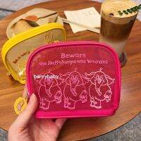 ส่งออกไปยังประเทศญี่ปุ่น Three Elephants Mesh Storage Bag Cute Stitch Toiletry Bag Girls Cosmetic Bag