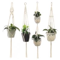 100 Handmade Hanging Baskets Flowerpot Plant Holder Macrame Plant Hanger Indoor Wall Hook Planter Plant Holder Basket