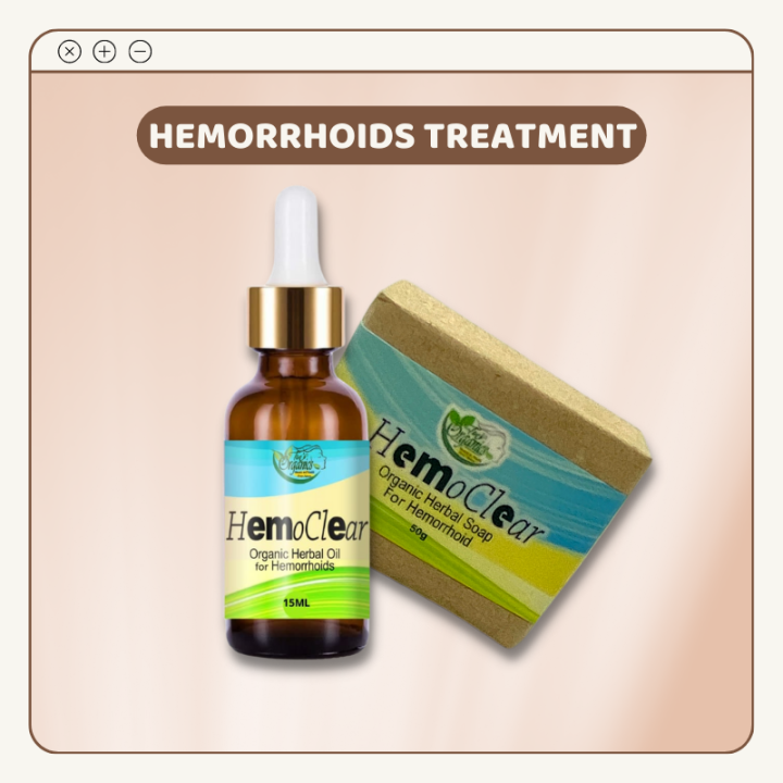 Herbal Treatment for Hemorrhoids Hemoclear Set Hemo Clear Soap (50g