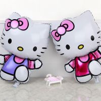 【Repeat Use】114CM Oversized Stereo KT Cat Aluminum Foil Aluminum Film Balloon Hello Cat Cartoon Cat Birthday Party