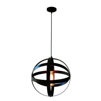 Industrial Metal Spherical Pendant Lights Displays Changeable Hanging Light Fixture Home Decor Rustic Vintage Edison Cord Lamp