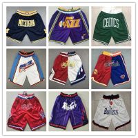 ┇❍ Wholesale Lakers Pacers Warriors All-Star Heat Team Pocket Embroidered Shorts Retro Basketball Pants