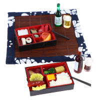 Dollhouse Japanese style fast food lunch box sake set mini food and play accessories BJD surrounding scene