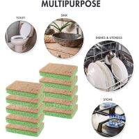 1PC Household Multi-Purpose Sisal Scouring Pads Kitchen Microfiber Cleaning Sponges Magic Nano Sponge Cleaner Eraser For Effortless Clean