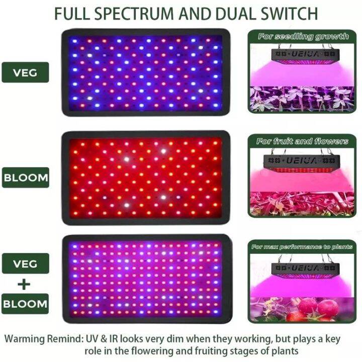 ส่งฟรี-โคมไฟปลูกต้นไม้เพิ่มดอก-hempeas-gl-2000-150w-full-spectrum-with-ir-amp-uv-grow-light-ไฟปลูกต้นไม้