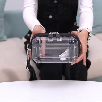 ผู้หญิงขนาดเล็กใส C Rossbody กระเป๋ามินิกระเป๋าสะพายกระเป๋าพลาสติกกระเป๋าอะคริลิ Messenger เครื่องสำอางลิปสติกกระเป๋ากระเป๋า