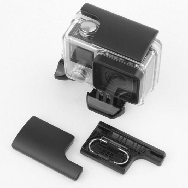 คลิปล็อคหัวเข็มขัดพลาสติกสำหรับ-gopro-hero-3-4กล้องสีเงินสีดำพร้อมตัวยึดเคสกันน้ำสำหรับไปอุปกรณ์เสริมแบบโปร