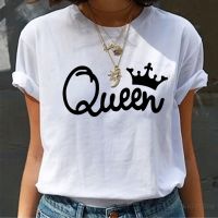 Queen Crown Print Clothes T Shirt Couple Clothes Tee Shirt Gildan Spot 100% Cotton