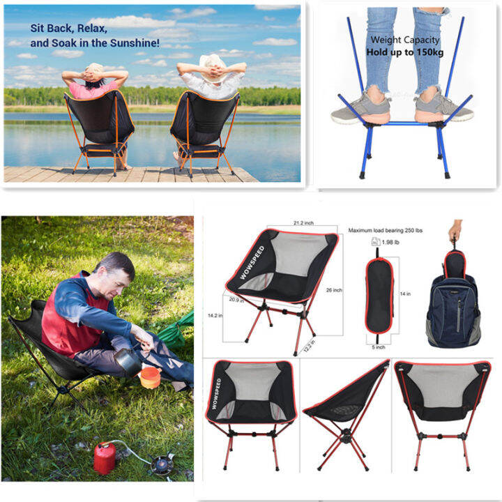 New Upgraded Outdoor Folding Ultralight Aluminium Alloy Camping Chair 150KG  High Load Fishing Chair Beach Garden BBQ Chair - Buy New Upgraded Outdoor  Folding Ultralight Aluminium Alloy Camping Chair 150KG High Load